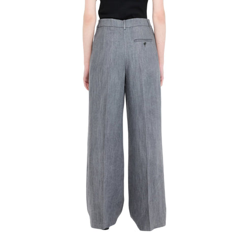Pantalone Donna con pinces e piega stirata, in lyocell